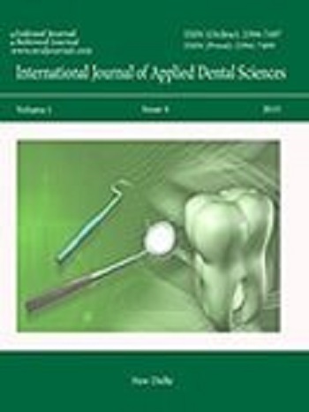 International Journal of Applied Dental Sciences