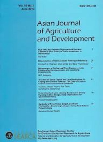 Asian Journal of Agriculture and Development