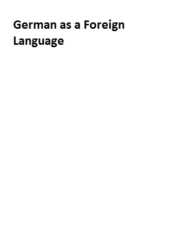 German as a Foreign Language